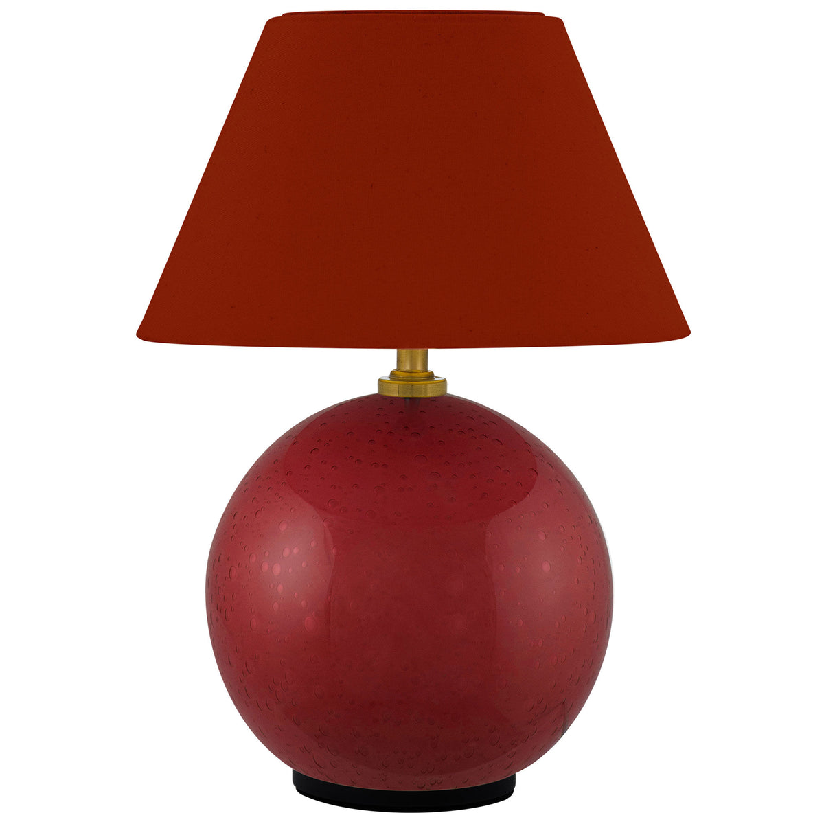 Globen Lighting Iris 16 bærbar bordlampe i bordeaux med rund glasfod