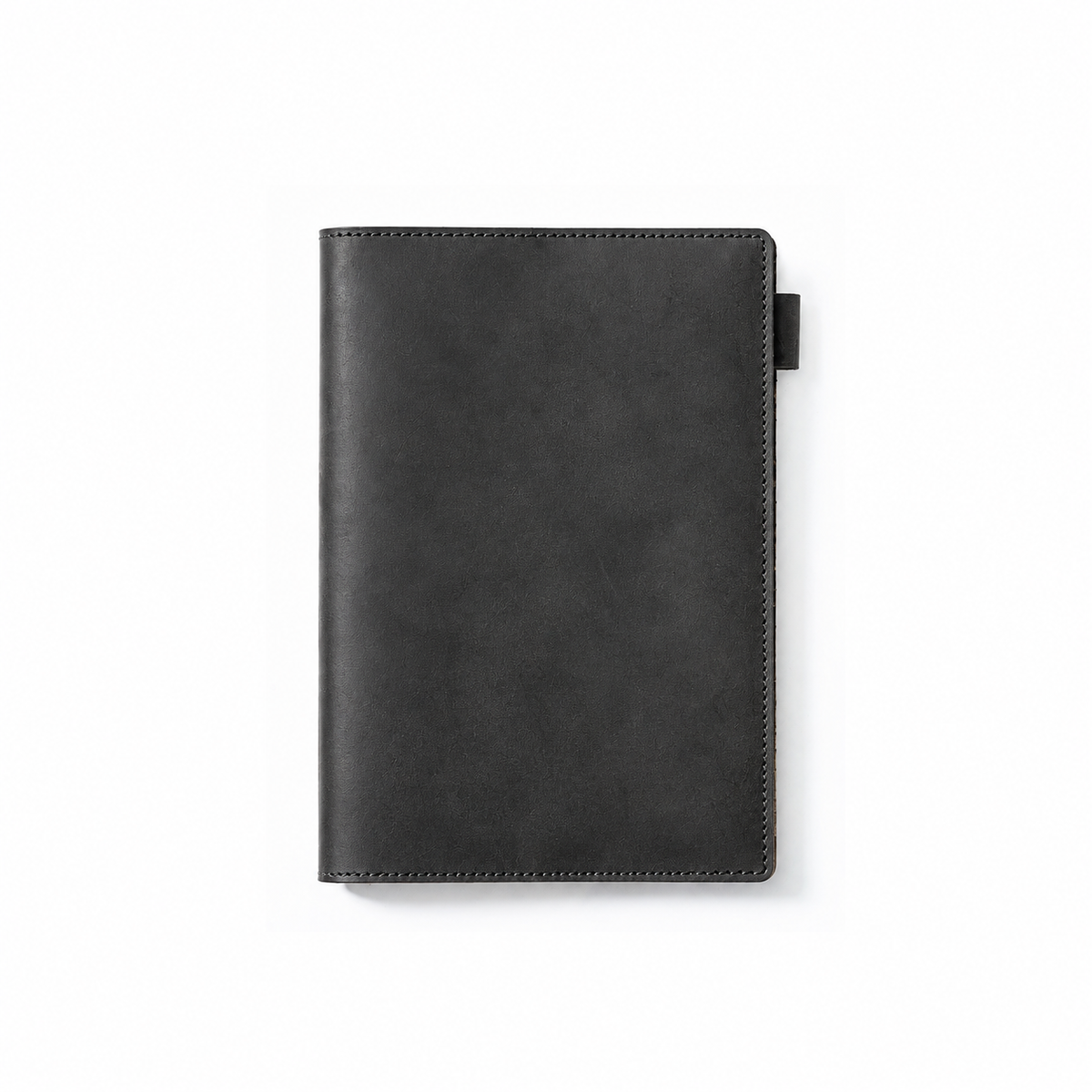 Sort lædernotesbog i Crazy Horse-læder fra Deskneat, vintage finish