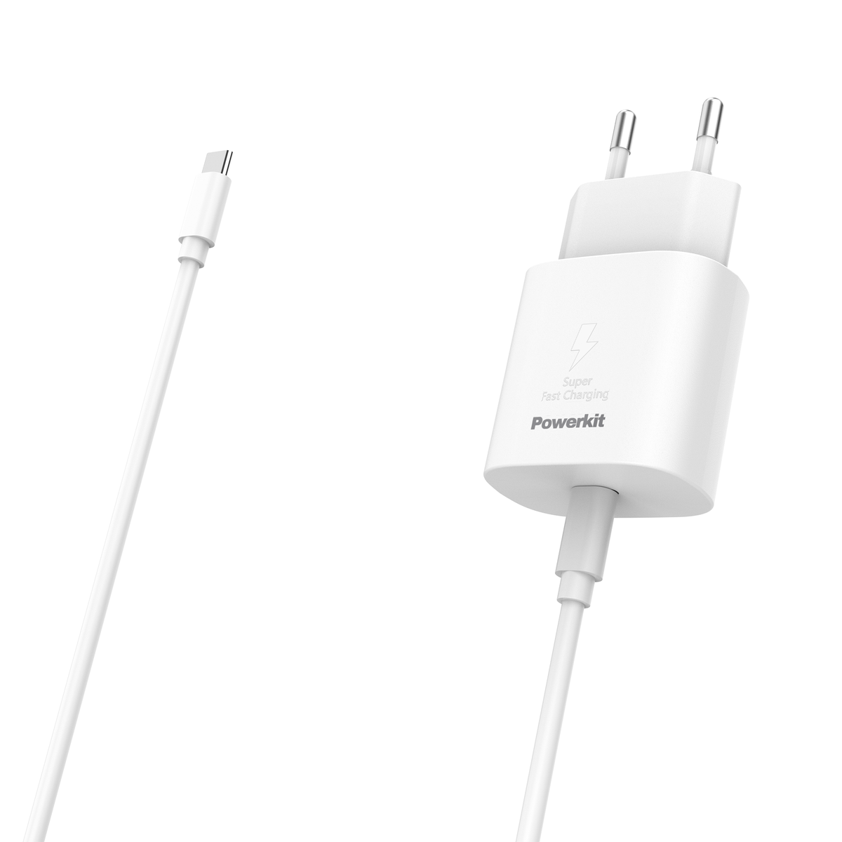 Powerkit 25W USB C oplader med tilhørende USB C kabel på 1 meter