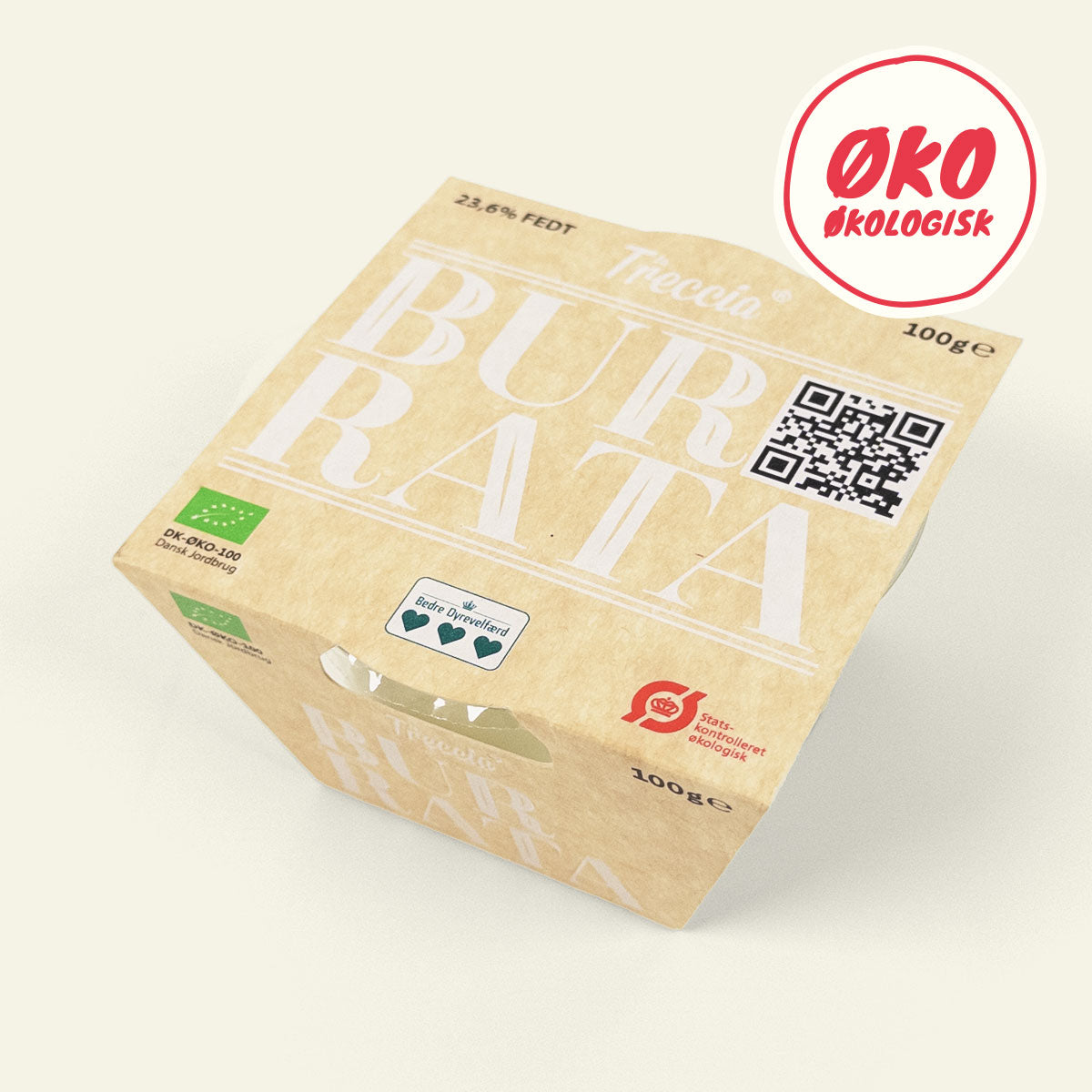 La Treccia Burrata, økologisk burrata lavet af frisk dansk jerseymælk