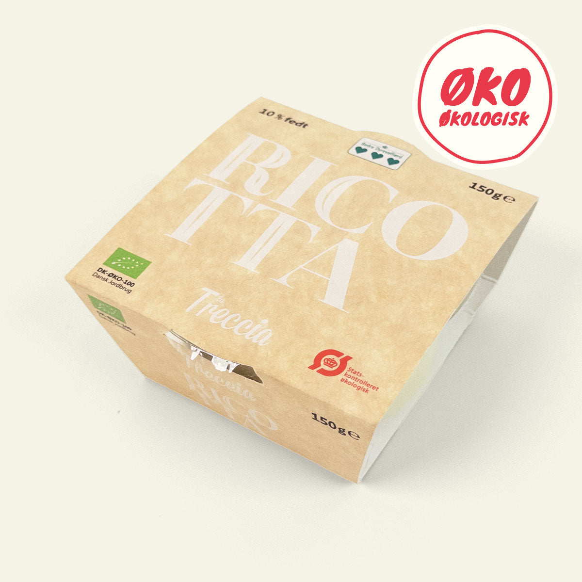 La Treccia Ricotta, økologisk ricotta fremstillet i Danmark til pizza