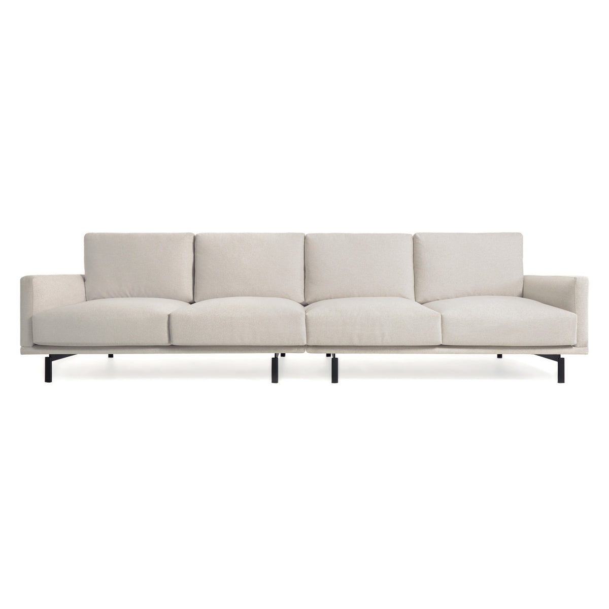 Kave Home Galene 4 personers sofa i beige genbrugsfibre og jern