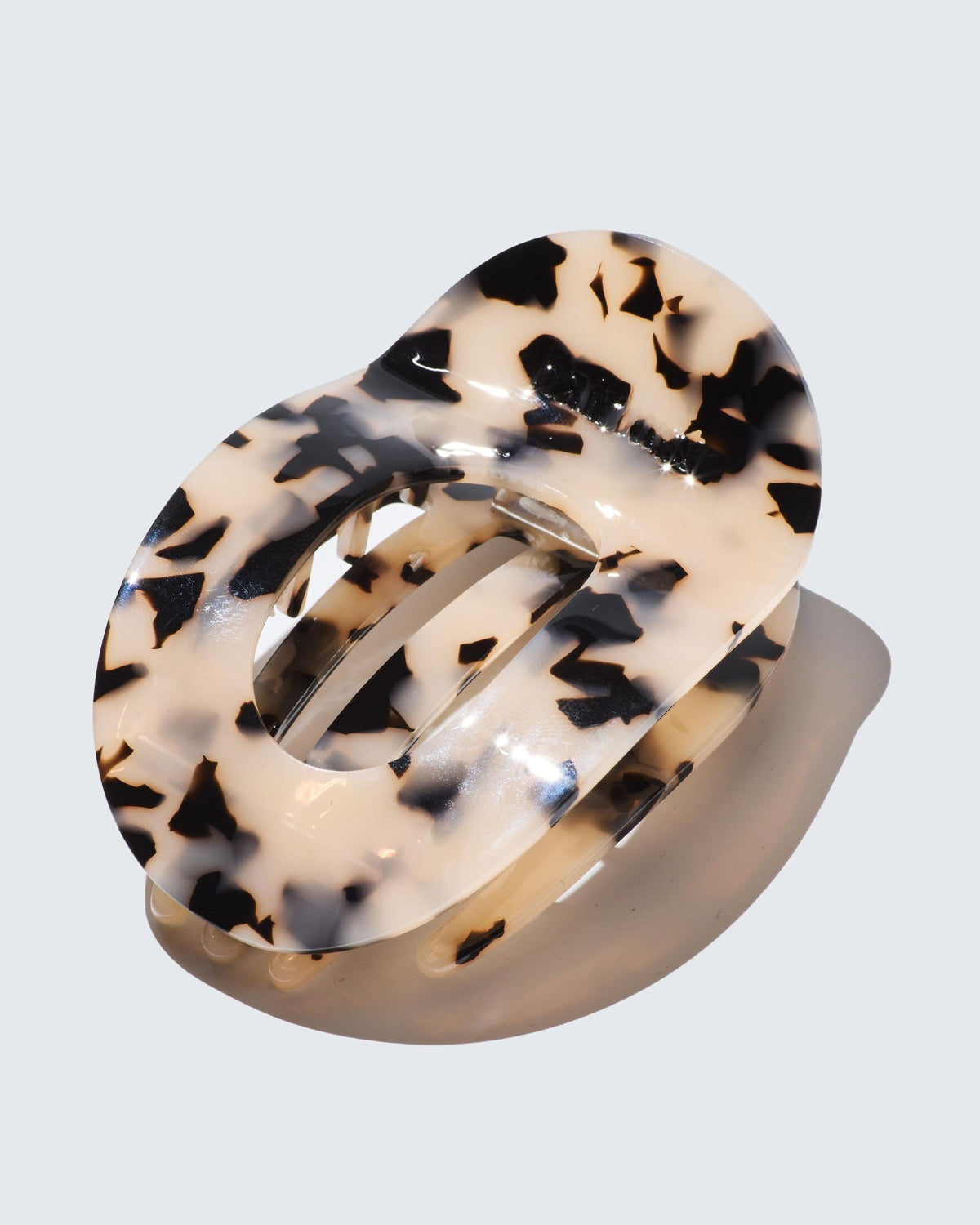 Stor flad hårklemme fra Hairlust i tortoise shell
