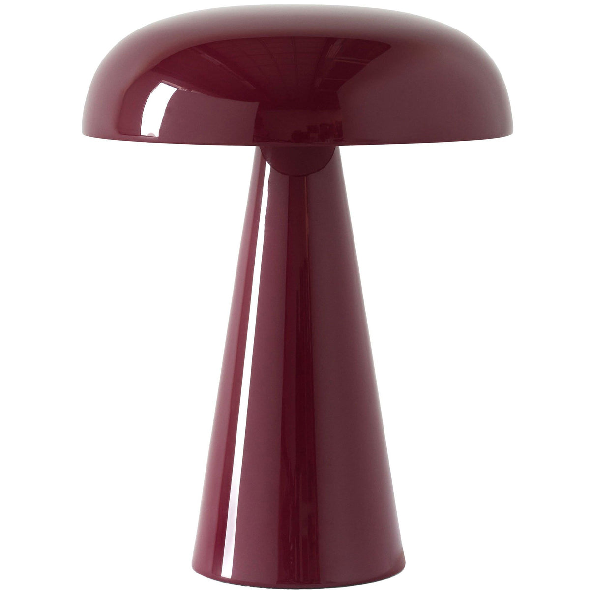 &Tradition Como SC53 bærbar lampe i Red Brown med svampeformet skærm