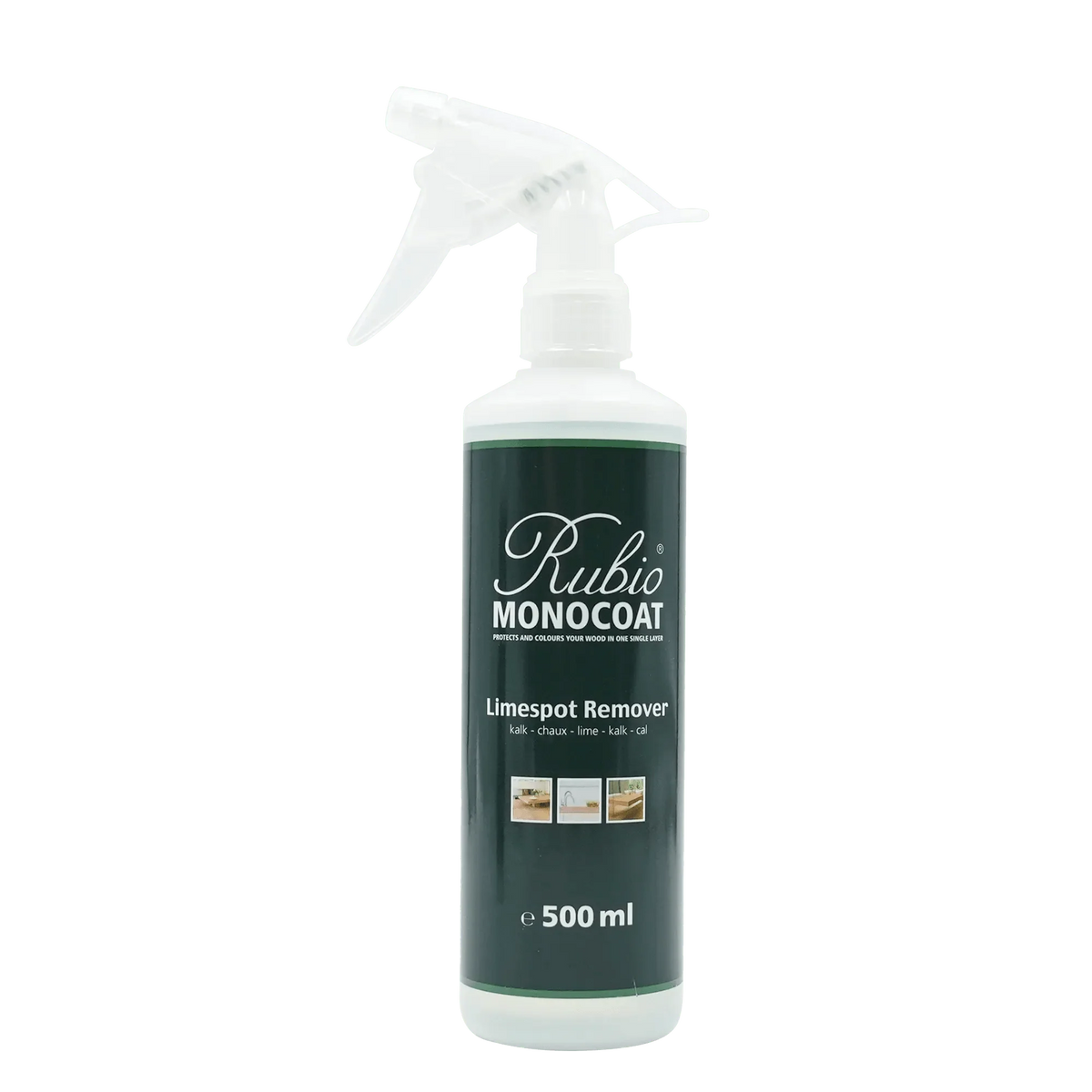 Rubio Monocoat Limespot Remover spray til kalkpletter i 0,5 liters flaske