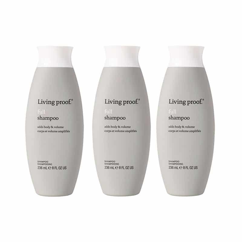 Tre flasker Living Proof Full Shampoo à 236 ml, sulfatfri shampoo til fint hår