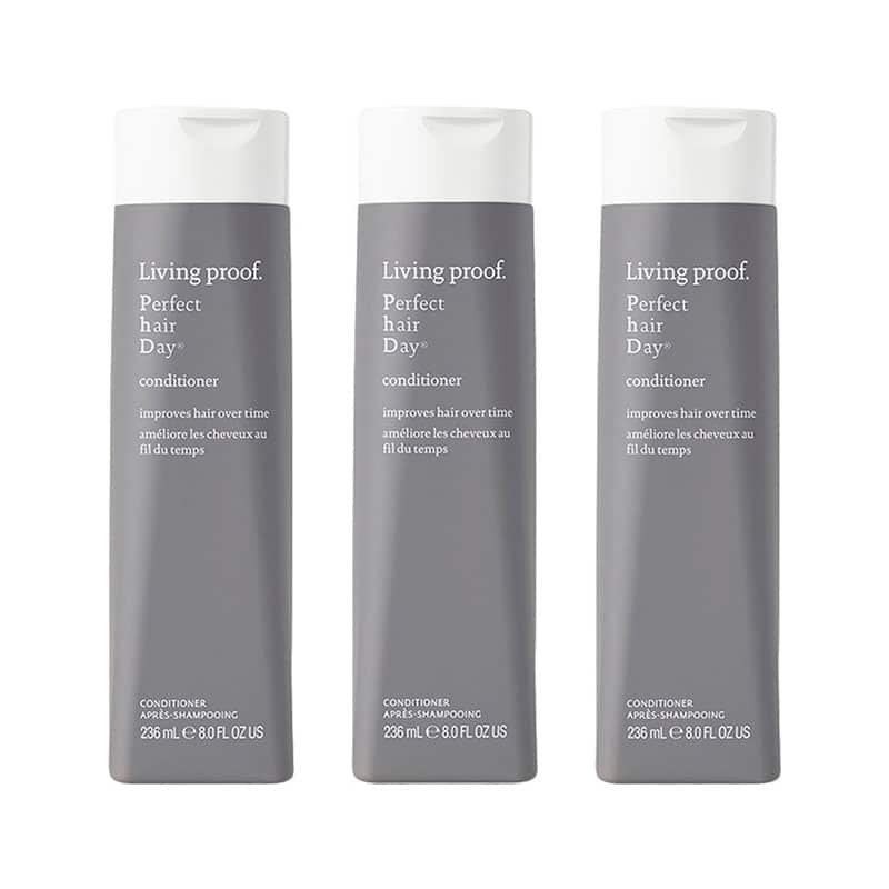 Tre flasker Living Proof Perfect Hair Day Conditioner à 236 ml