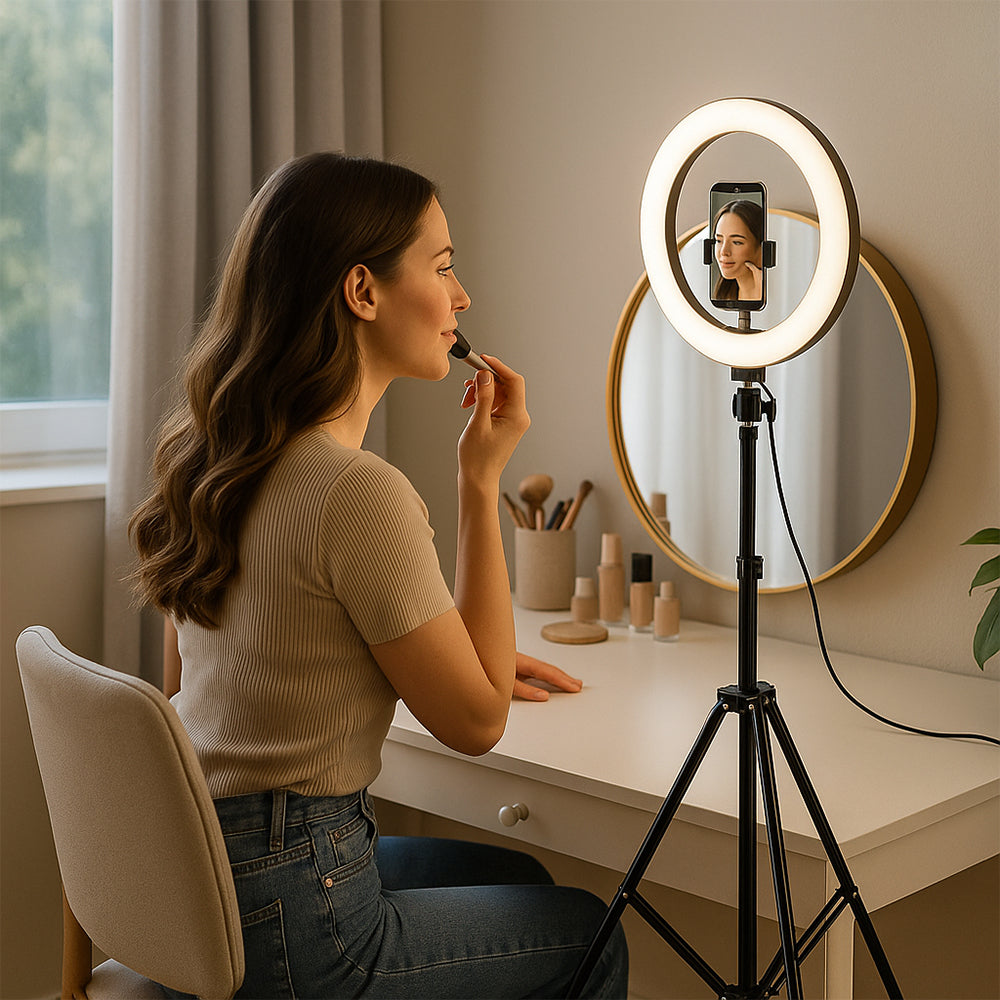 Se Ring Light med stativ - 3 farvetemperaturer - LJJ-26 ✔ Kæmpe udvalg i Satana - Køb online på udsalg og tilbud lige nu ✔ Billig fragt og hurtig levering - Varenummer: Satana-1586593 på lager - Udsalg på Mad & drikke > Chokolade > Lakrids & vingummi Op til 61% rabat - Over 1.329 brands på online udsalg