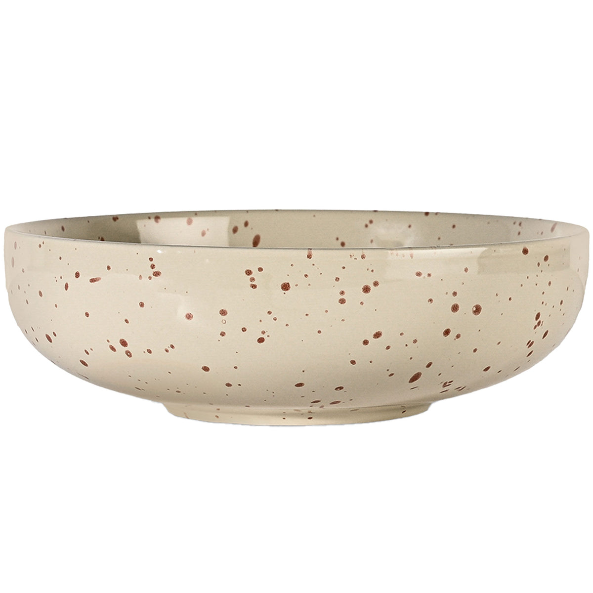 Sagaform Ditte serveringsskål i beige og bordeaux, 21 cm i diameter
