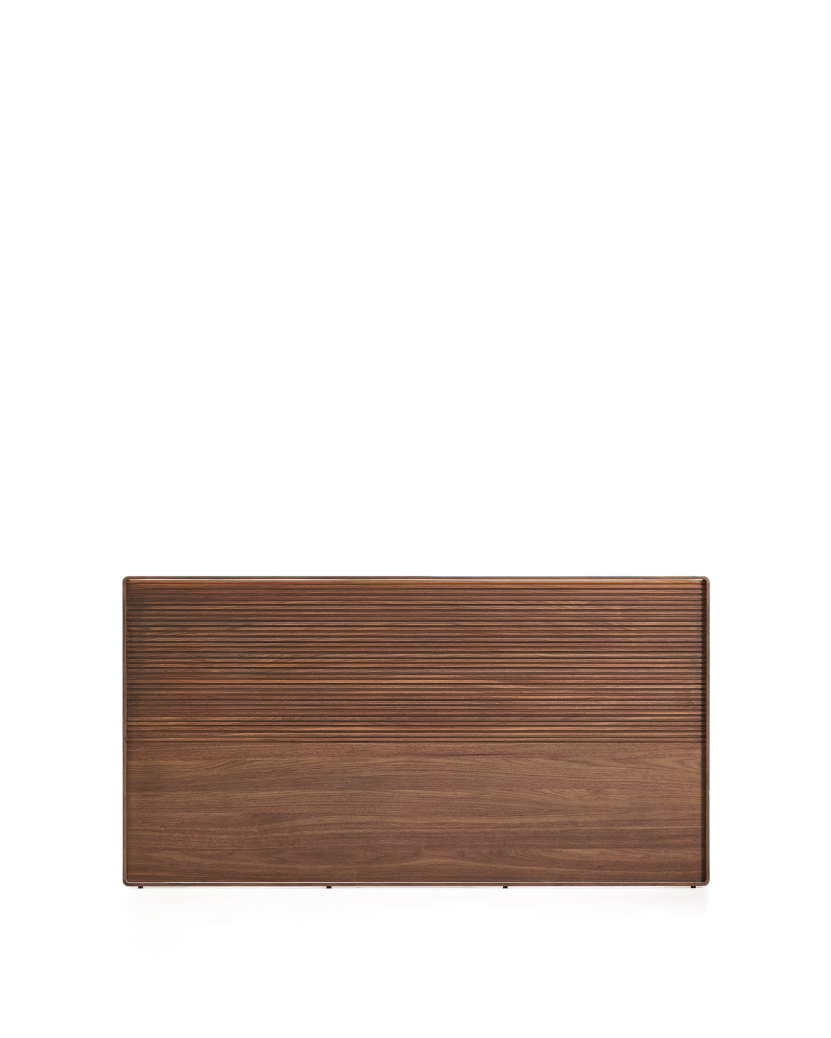 Kave Home Norlen sengegavl med LED-lys i mørk valnøddefiner til seng 160 x 200 cm
