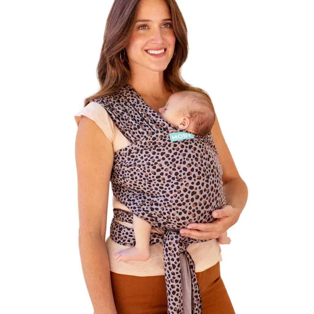 Moby Wrap Classic strækvikle i leopardmønster