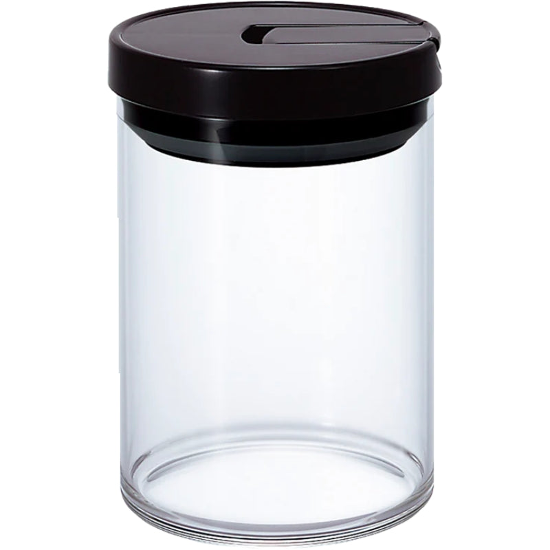 Hario kaffedåse M i varmefast glas med tæt, sort låg, 800 ml