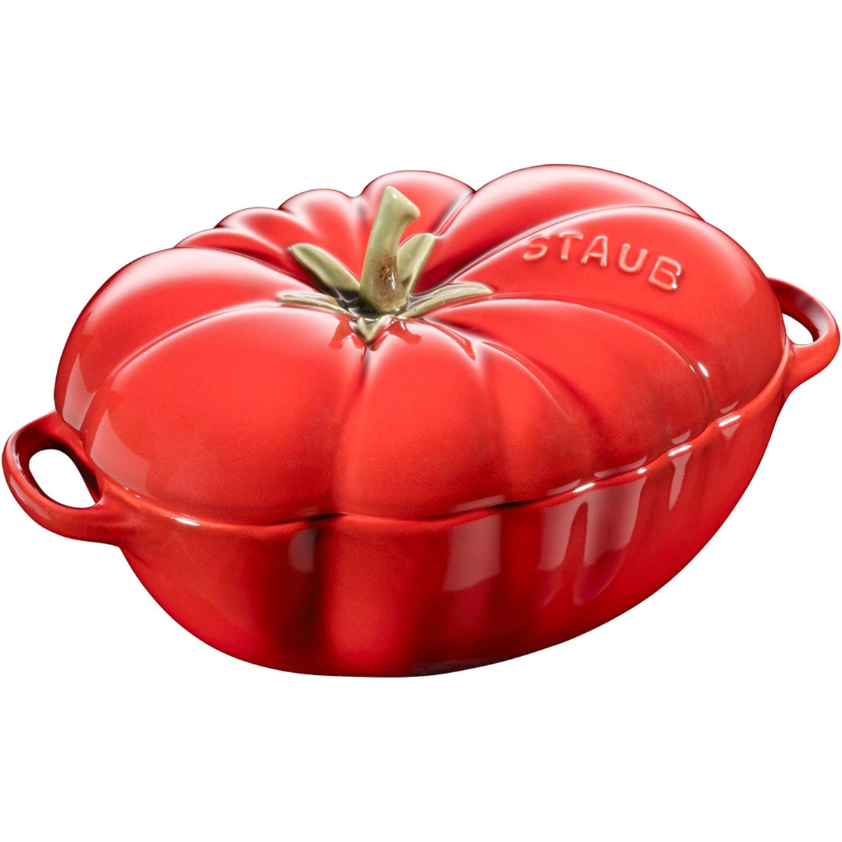 Staub Ceramic mini tomatgryde i tomatform med låg