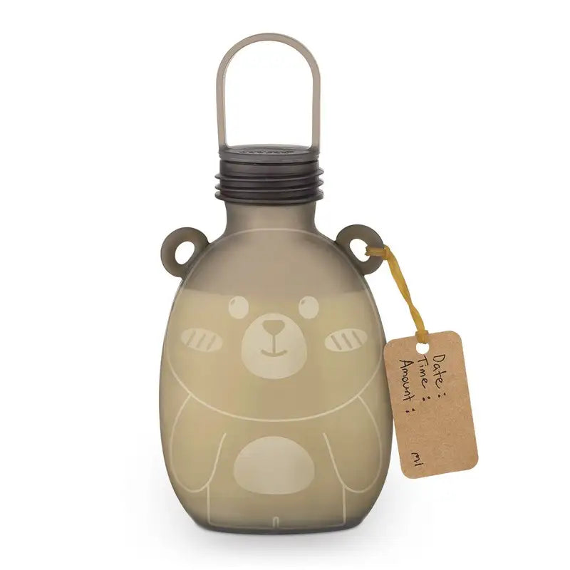 Haakaa Happii Bear silikonepose på 260 ml i fødevaregodkendt silikone