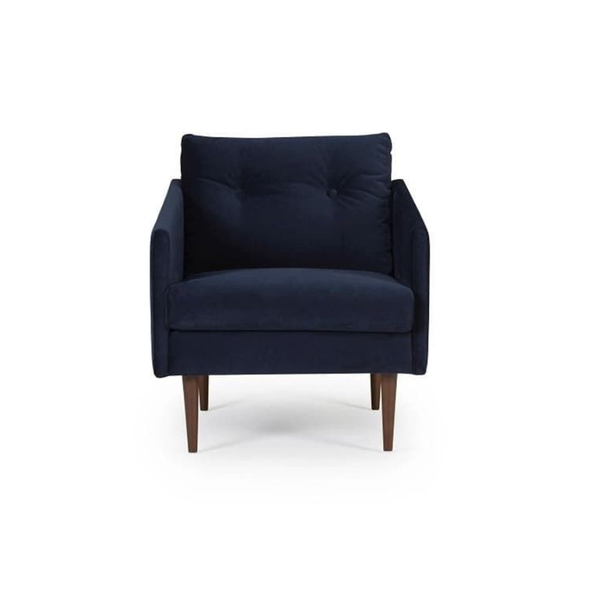 Nordly Copenhagen lænestol i dark blue med skulpturel form