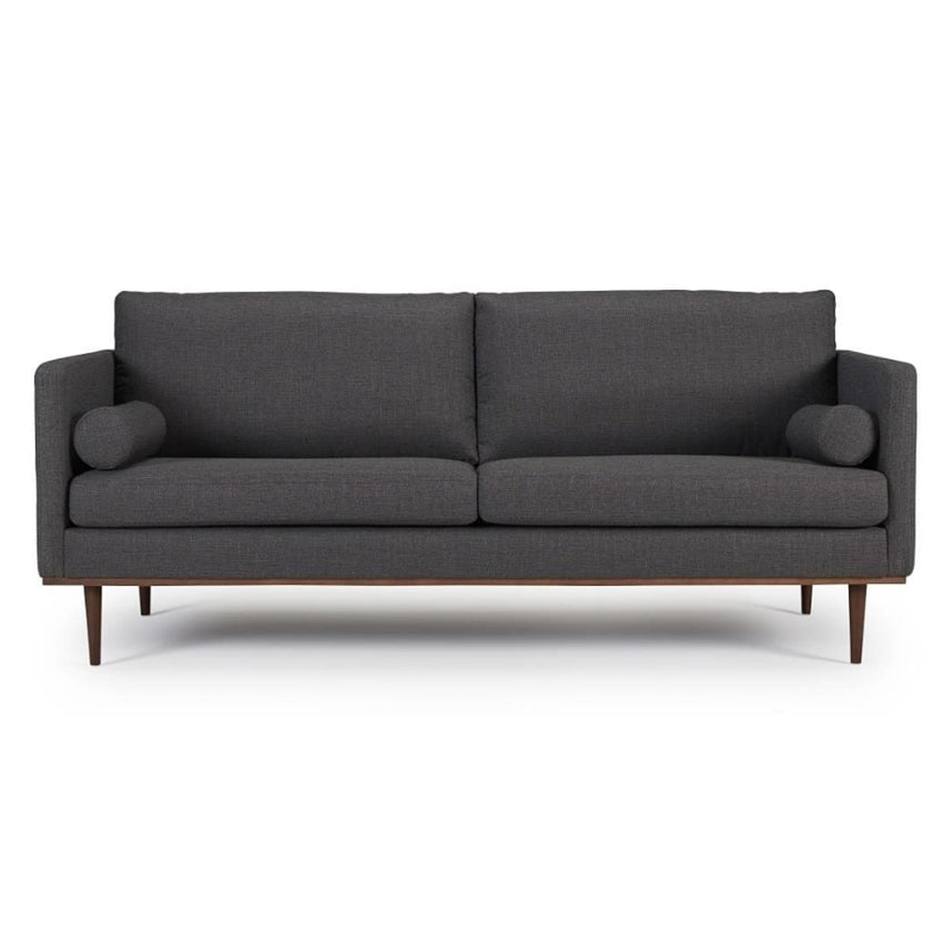 Nordly Sydney 3 personers sofa i antracit med ben i egetræ
