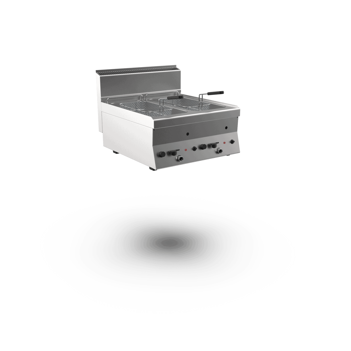 Wery F66G8 dobbelt gasfriture som bordmodel med to kar à 8 liter