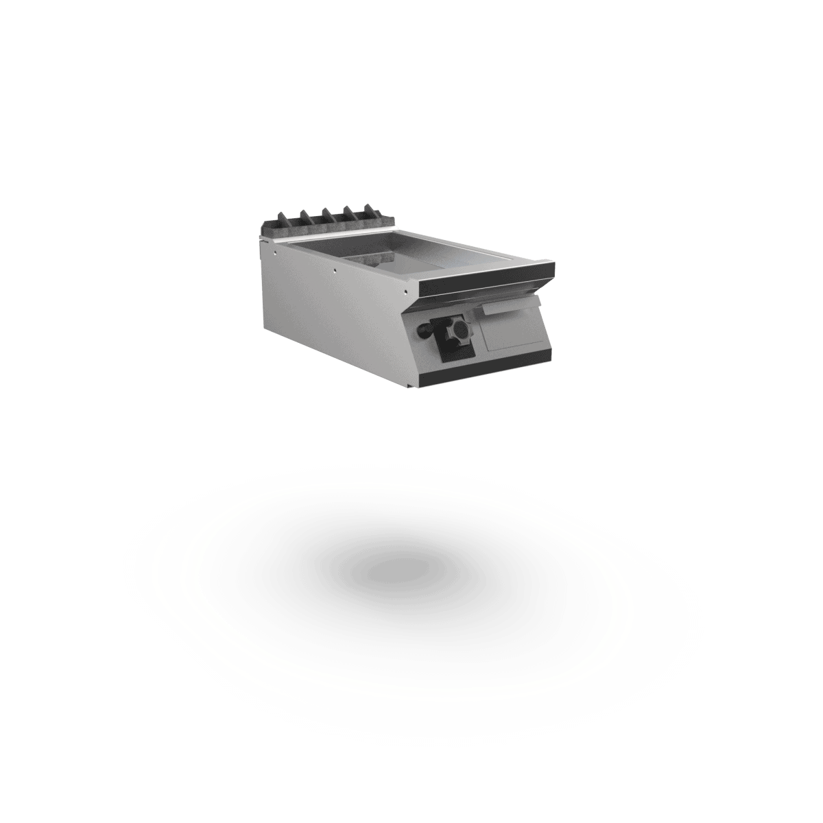 Wery FT74GLCT gas-stegeplade med glat forkromet stålplade, bordmodel