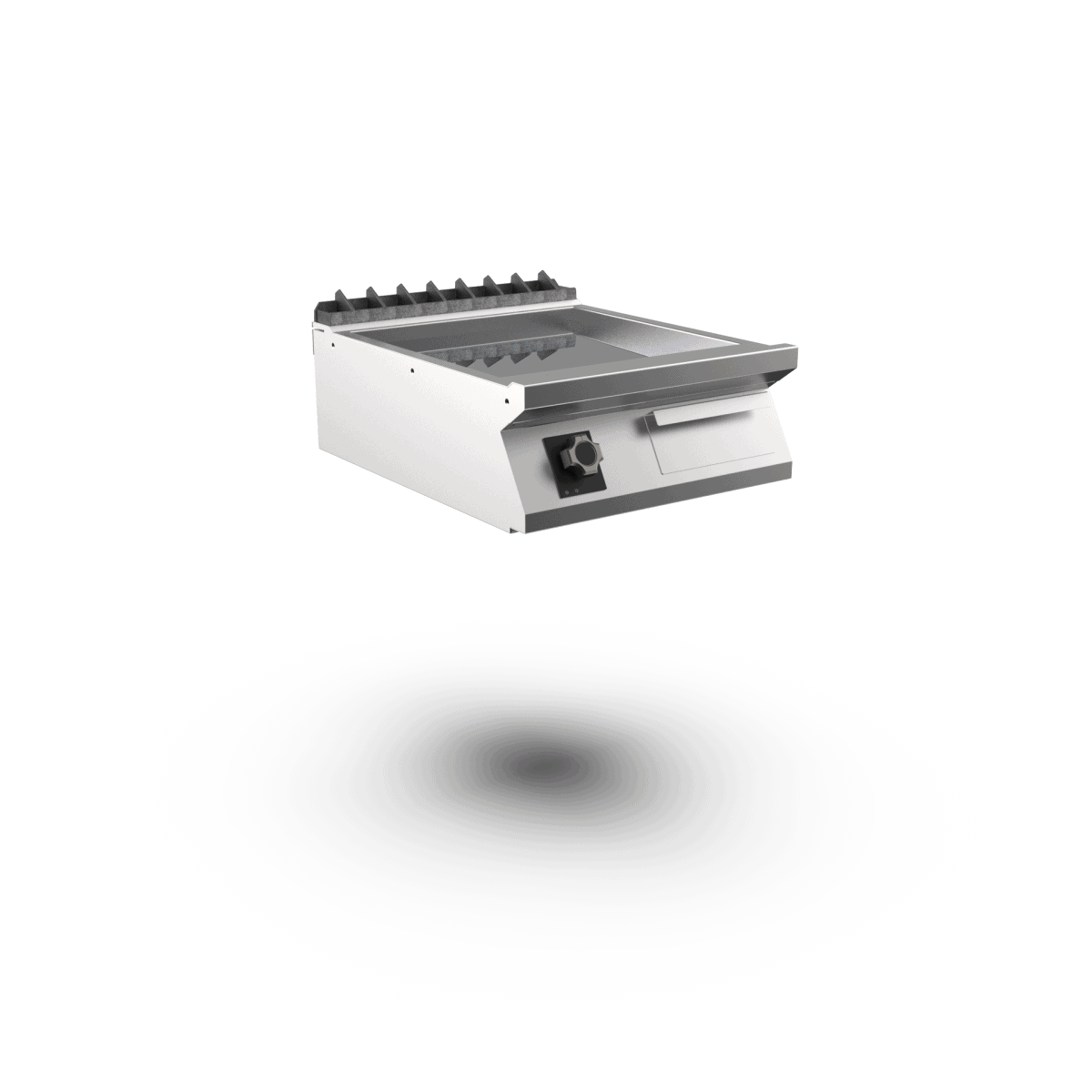Wery FT76ELCT bordmodel el-stegeplade 60 cm med glat flade i blank krom
