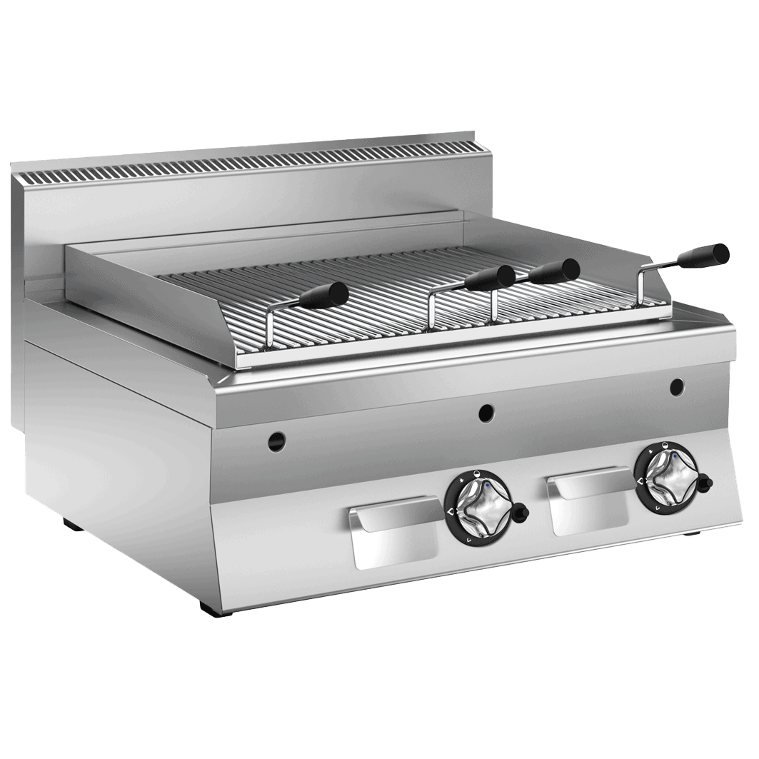 Wery GPL68G stor gas-lavastensgrill fra 60-serien, 800 mm bred