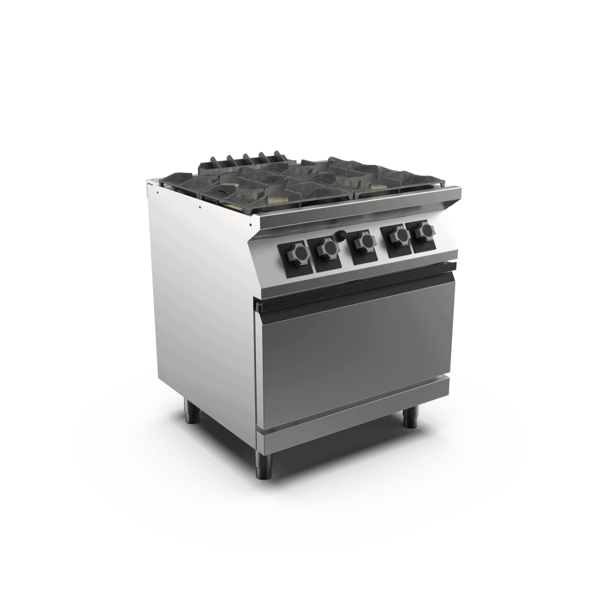 Wery PC78GFG fritstående gas-komfur med fire blus og gasovn