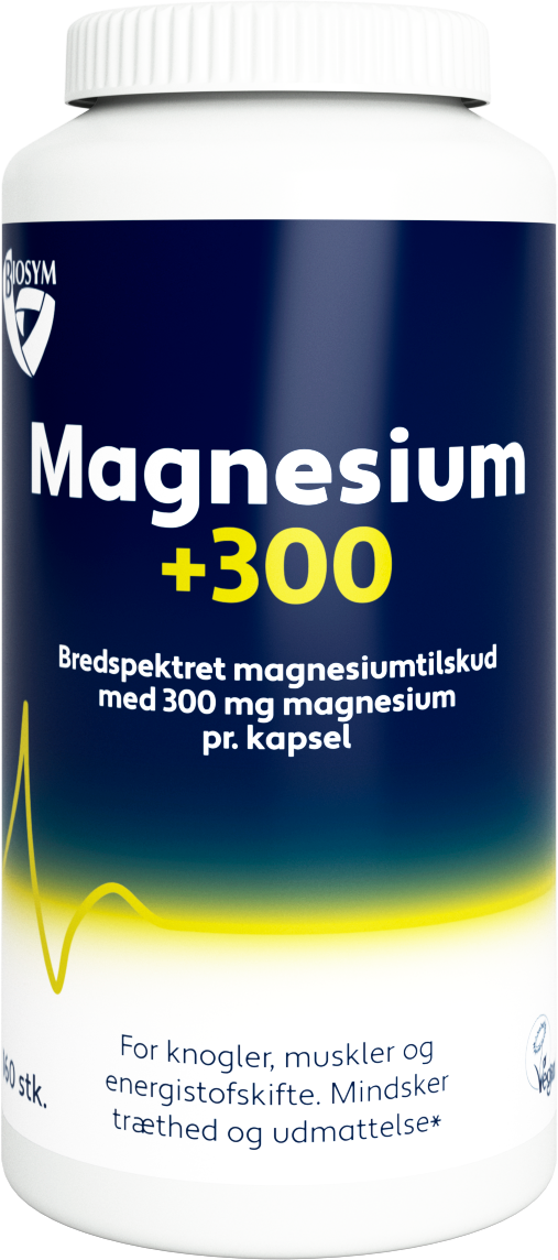 Biosym Magnesium +300, magnesiumtilskud med 160 tabletter