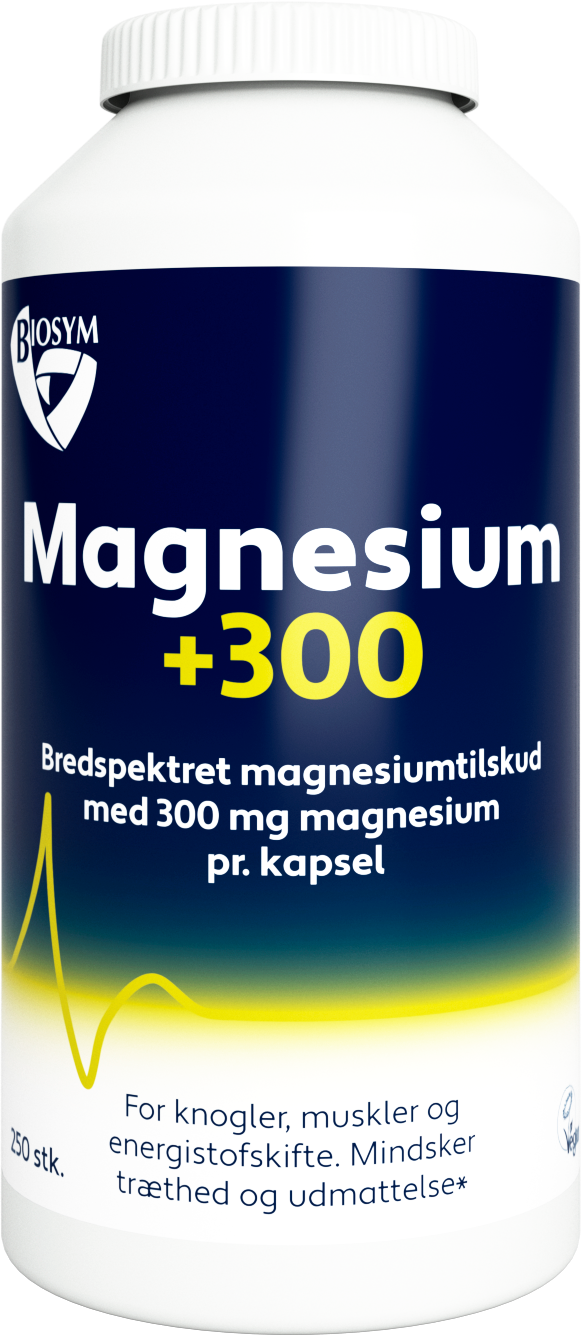 Biosym Magnesium +300, magnesiumtilskud med 250 tabletter