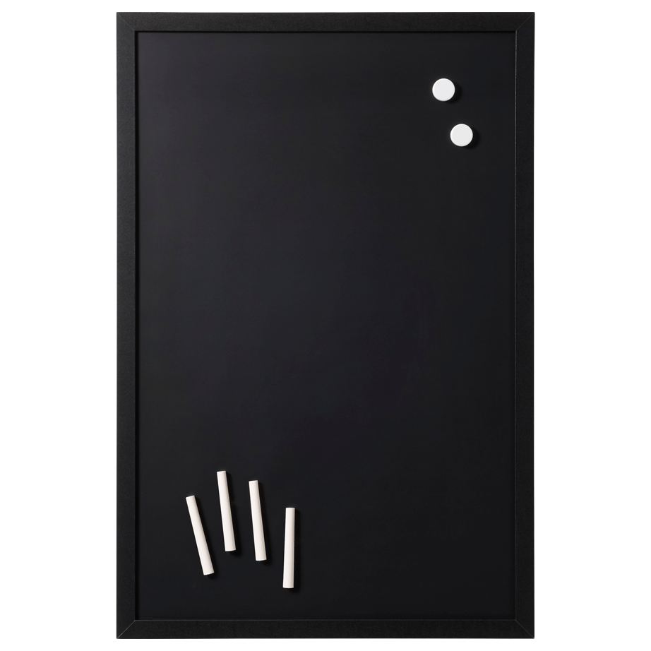 Magnetisk kridttavle 60 x 40 cm med sort ramme og kridt