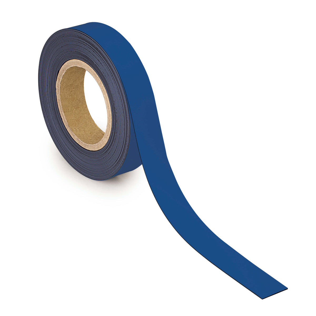 Blåt magnetbånd, 30 mm bredt, med skrivbar overflade