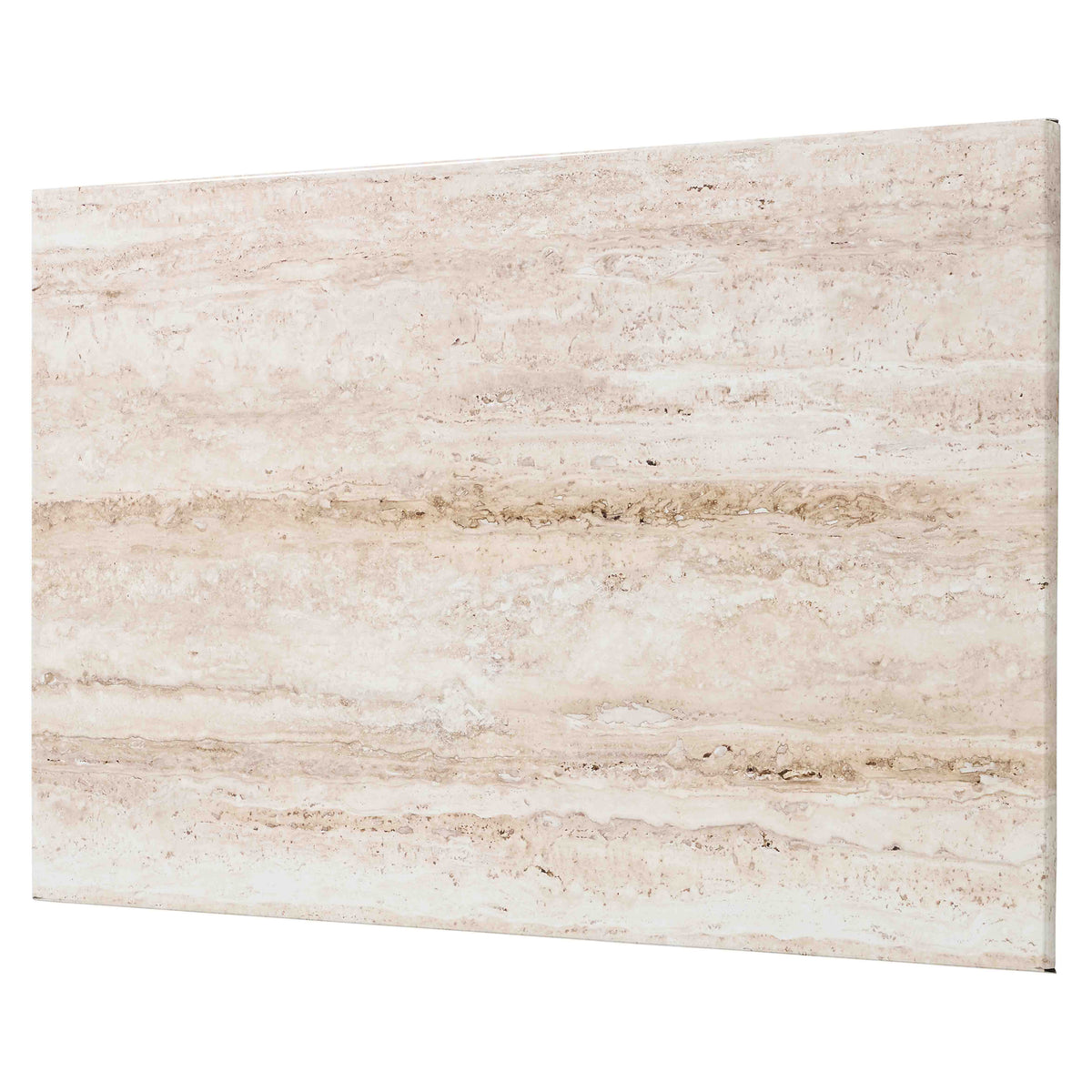Skrivbar magnetisk ståltavle 90 x 60 cm med naturstenslook i travertin
