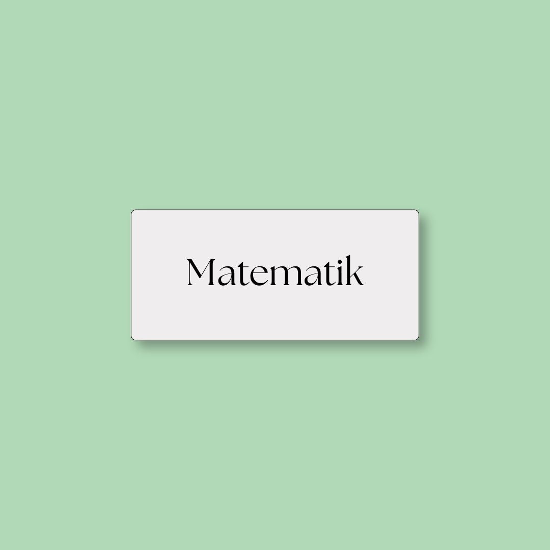 Grå magnetisk ToDoodle skemabrik til faget matematik