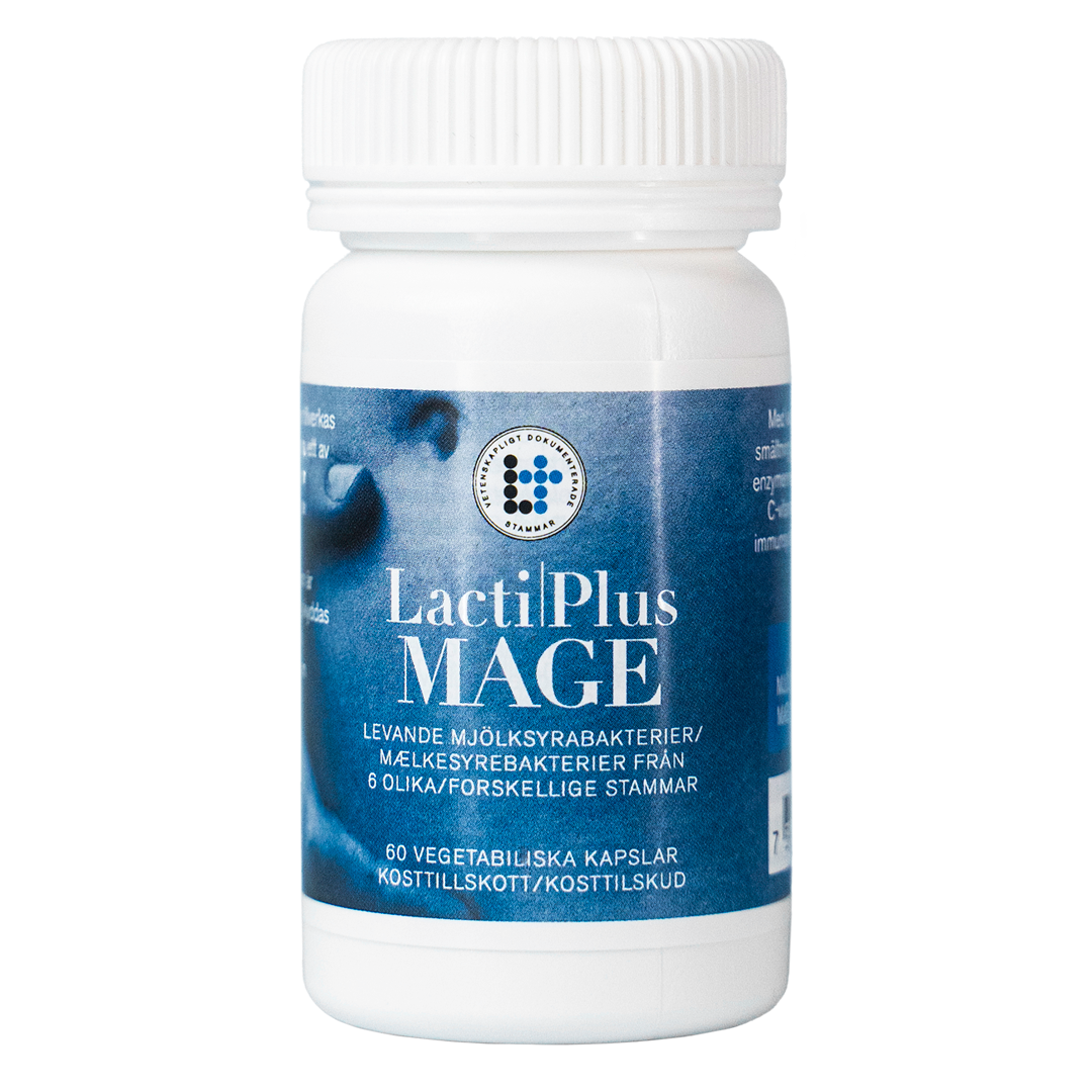 LactiPlus Mave mælkesyrebakterier med calcium, selen og C-vitamin, 60 kapsler