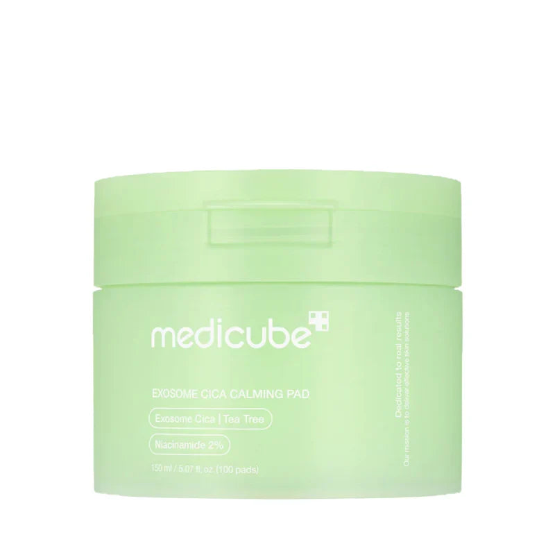 Medicube Exosome Cica Calming Pad, pakke med 100 toner pads gennemvædet i essence
