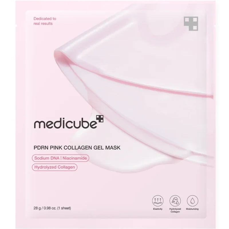Medicube PDRN Pink Collagen Gel Mask, lyserød gelmaske til ansigtet