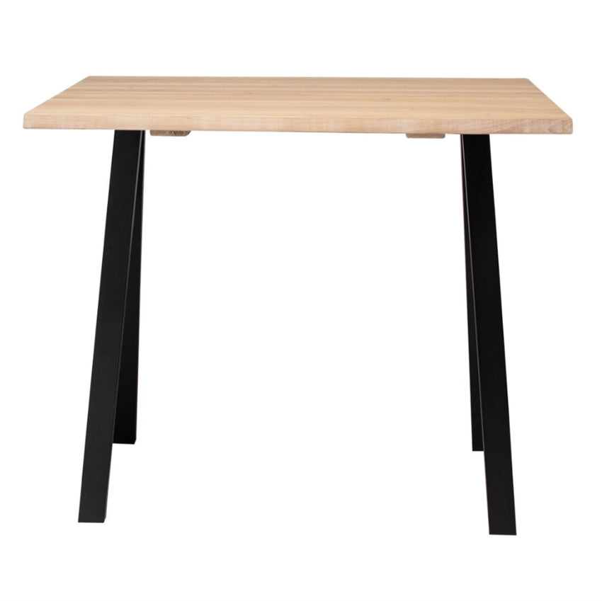 Wood by Nordic Miami barbord med hvidolieret plankeplade i massiv eg