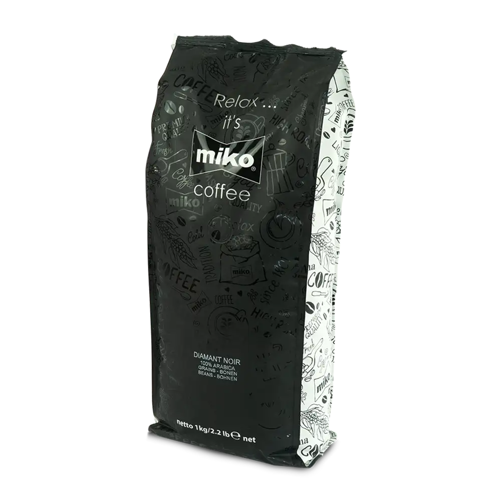 Miko Diamant Noir kaffebønner i 6 kg pakning, mellemristet Arabica
