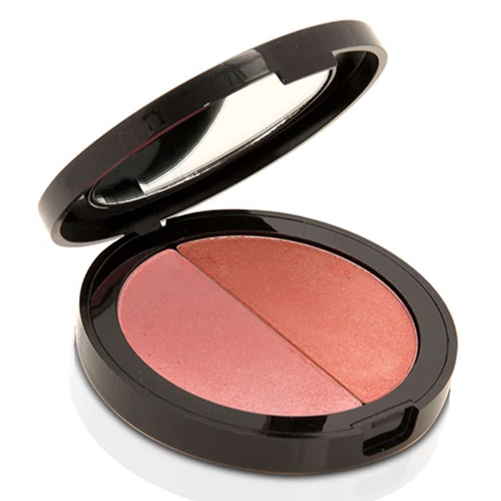 Mineralogie Compact Pressed Blush Duo Soft Pink Brown, blush i kompakt