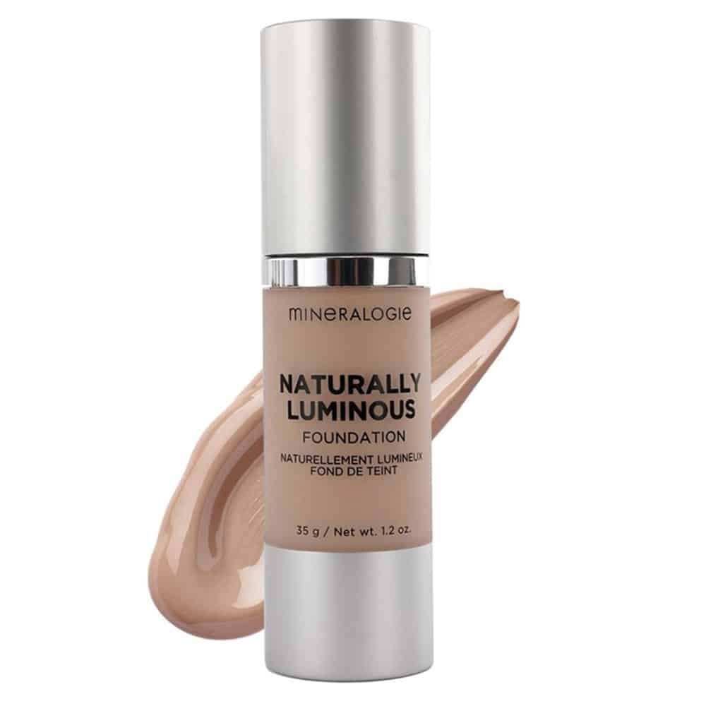 Flaske med Mineralogie Luminous Liquid Foundation i nuancen Neutral, 30 ml