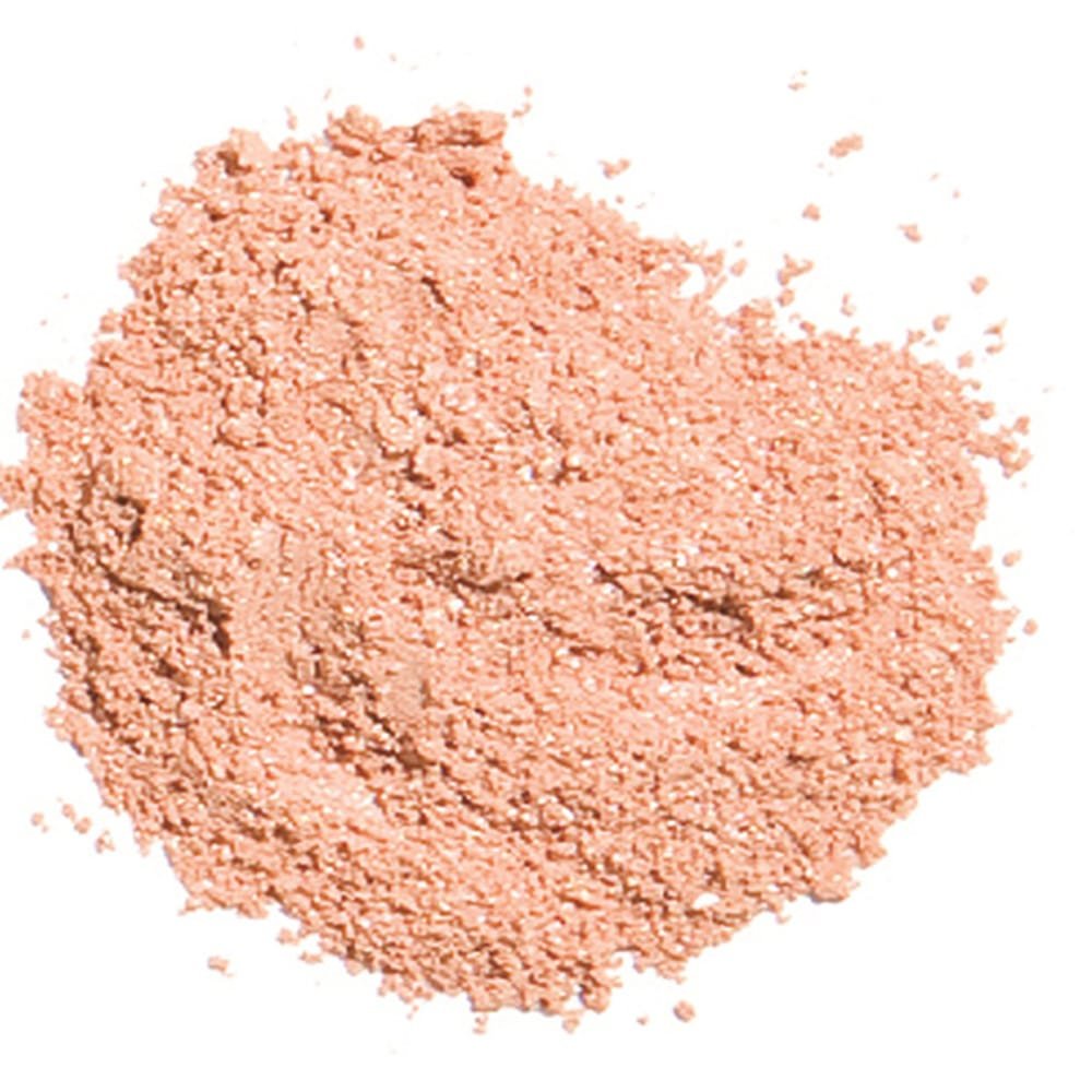 Mineralogie Shimmer Loose Eye Shadow Peaches N' Cream, løs øjenskygge i blød cremet fersken