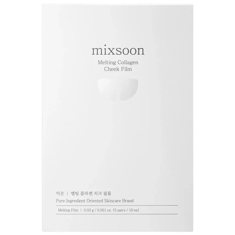 Mixsoon Melting Collagen Cheek Film – ultratynde film til kinder, pakke med 10 stk.