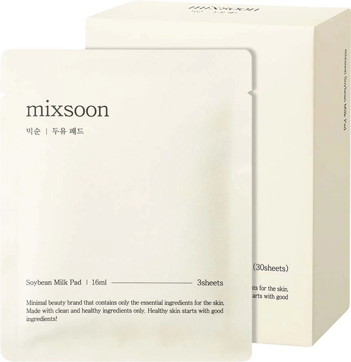 Mixsoon Soybean Milk Pad, bløde toner pads gennemvædet med fermenteret sojaekstrakt