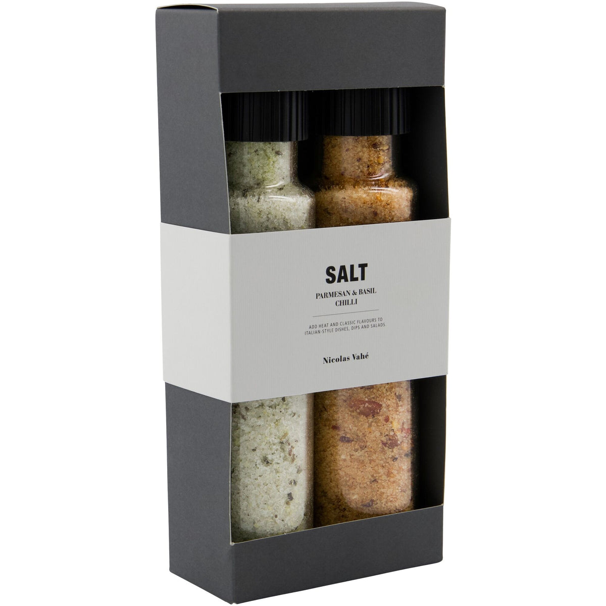 Nicolas Vahé gaveæske med Parmesan- og Basilikumsalt