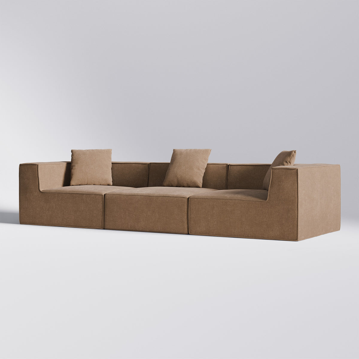 Brun Moduri Harmony modulsofa i loungestil, 3 personer