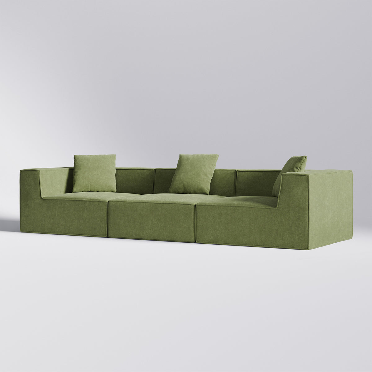 Grøn Moduri Harmony modulsofa med hjørnemoduler og midtermodul