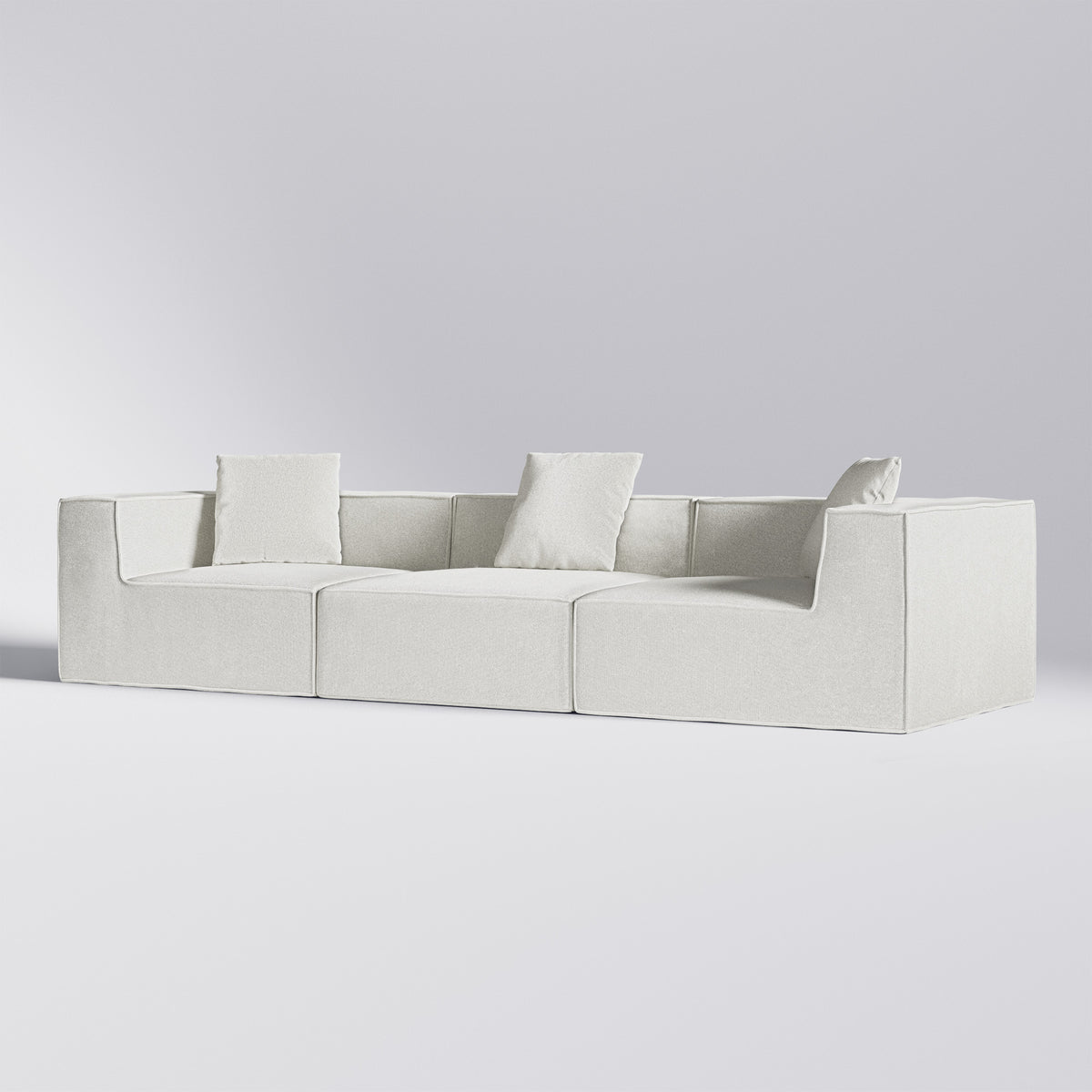 Hvid Moduri Harmony modulsofa med to hjørnemoduler og et sofamodul fra Zederkof