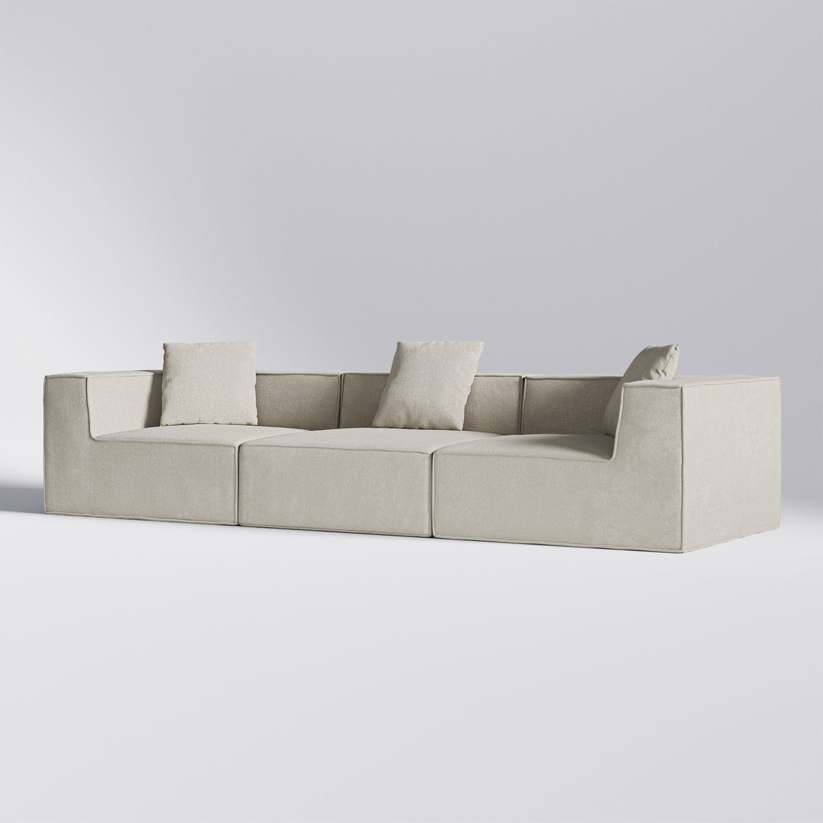 Beige Moduri Harmony modulsofa med to hjørnemoduler og et sofamodul fra Zederkof