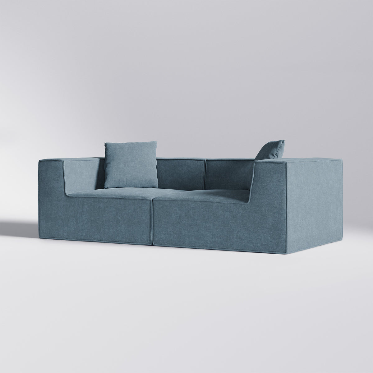 Blå Moduri Corner 2-personers modulsofa med to hjørnemoduler