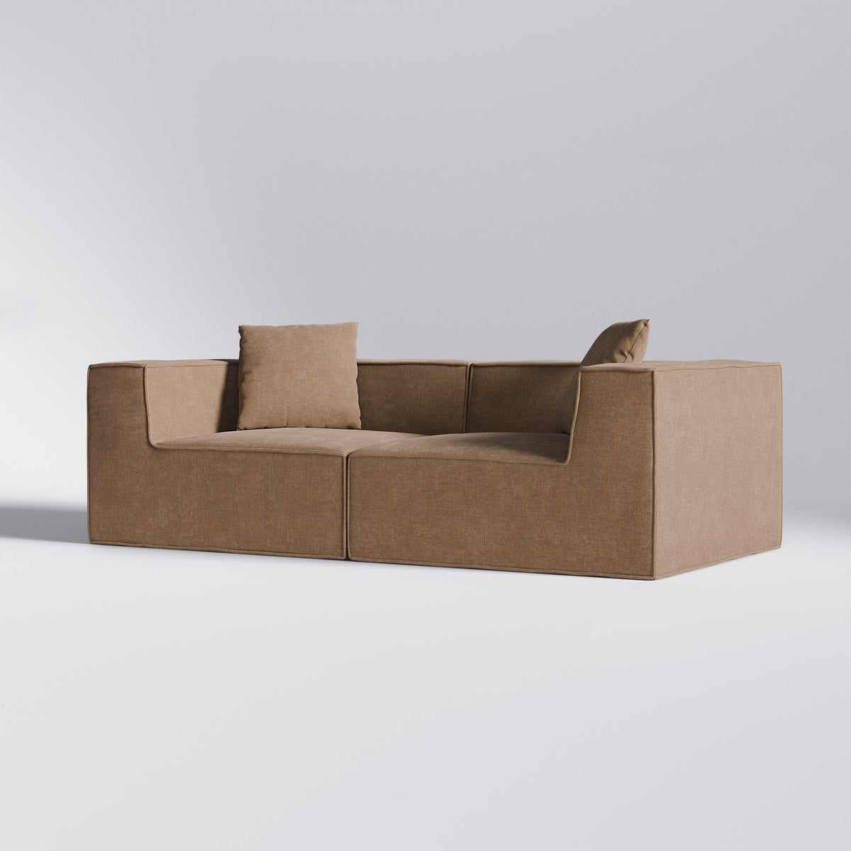 Brun Moduri Corner 2-personers modulsofa med to hjørnemoduler