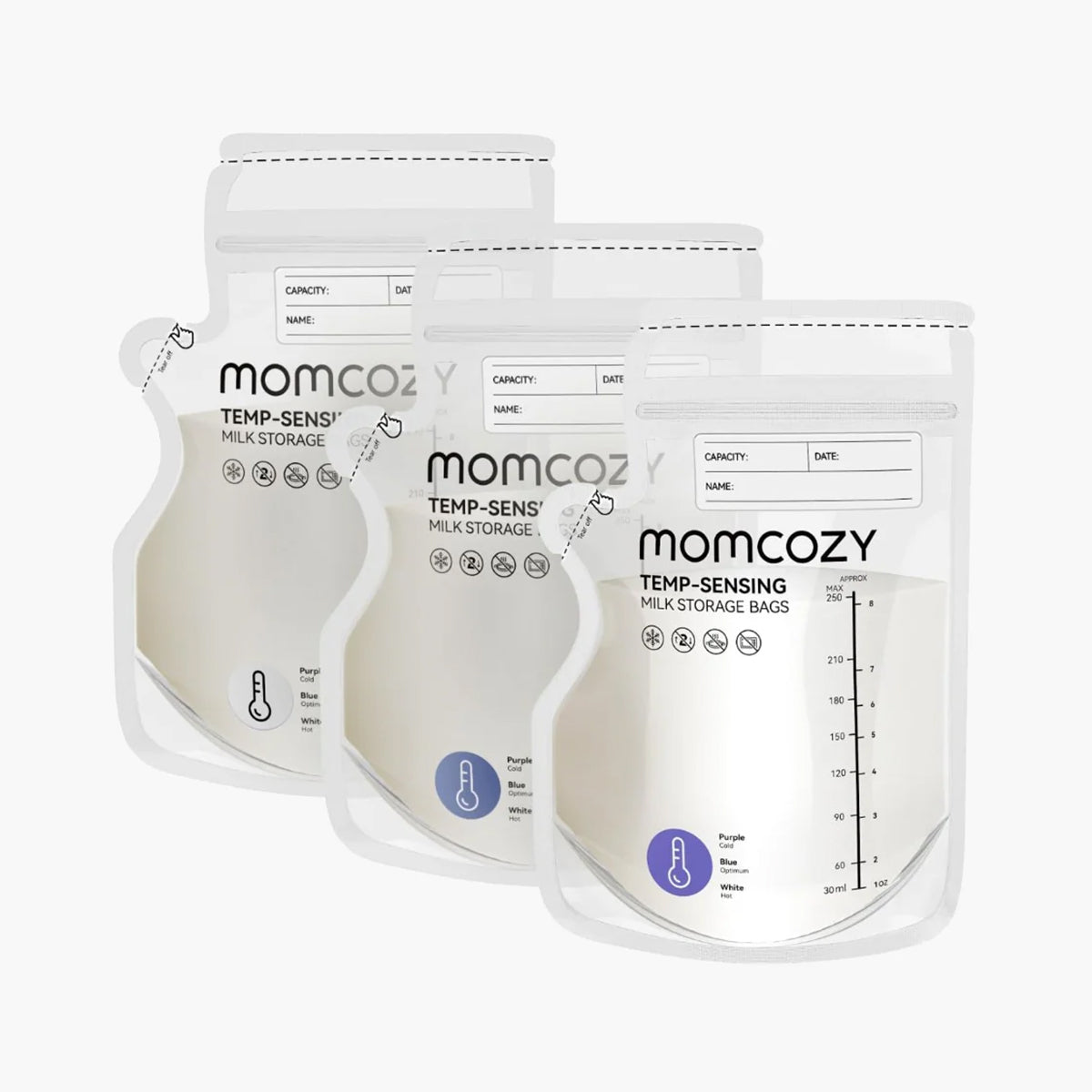 Momcozy Spout engangsposer til opbevaring af brystmælk, pakke med 60 stk.