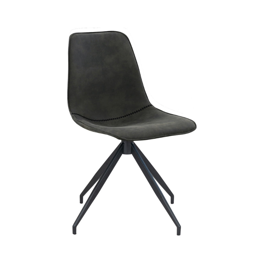 Grå spisebordsstol Side i microfiber med drejesokkel fra Scandinavian Living